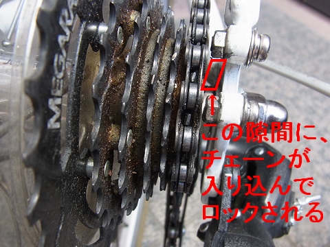 自転車 チェーン カラカラ 噛みあわせ